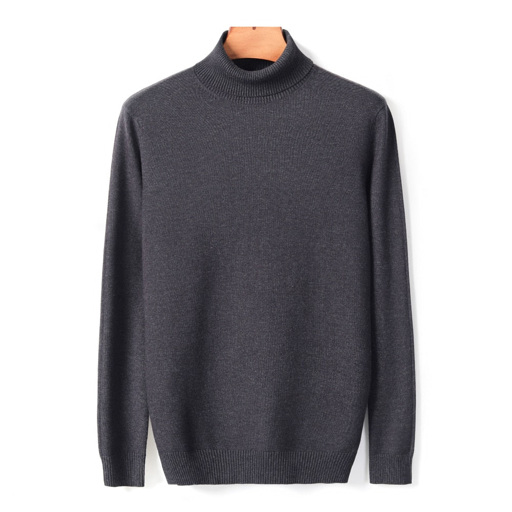 Maglione a Collo Polo in Maglia Unicolore per Uomo | Perfetto per Autunno/Inverno