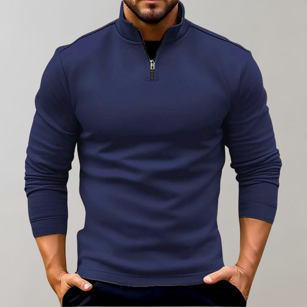 Maglione Casual a Collo Alto Monocromatico per Uomo | Perfetto per Giornate Casual